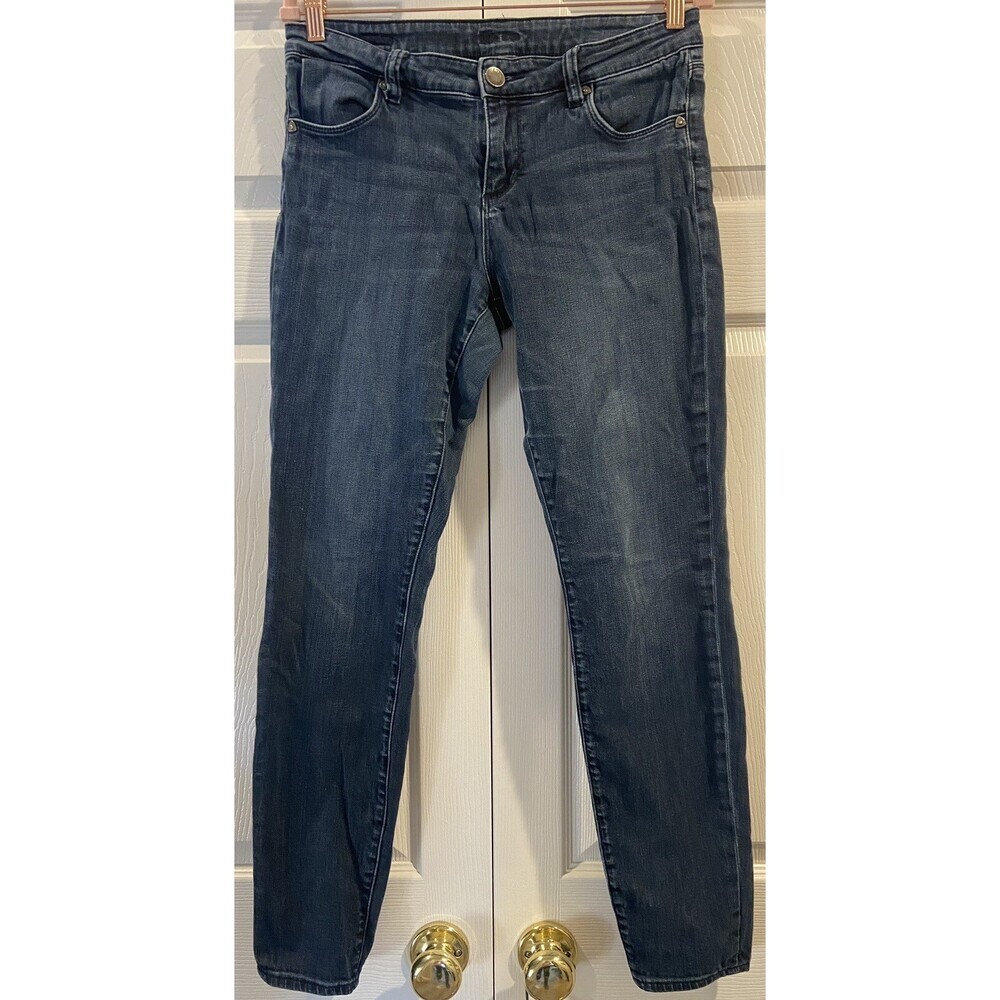 KUT From The Kloth Jeans Women's Size 8 Blue Straight Leg Pockets Mid Rise